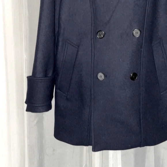Wooyoungmi Paris fleece wool PeaCoat 1/1 Rare Find IT54 XXL UNI Designer Coat‌